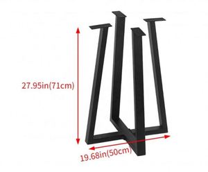 Vintage Industrial Cast Iron <b>Table</b> <b>Legs</b> for Hotel Kitchen Dining Bench Coffee Desk Feet-Durable Powder Coated Metal - Product Image 3