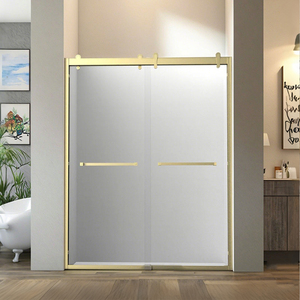 <span class=keywords><strong>Prix</strong></span> de gros <span class=keywords><strong>Cabine</strong></span> de <span class=keywords><strong>douche</strong></span> en or Salle de bain moderne sans cadre droite en verre trempé Salle de bain Bypass Porte de <span class=keywords><strong>douche</strong></span> coulissante - Product Image 1