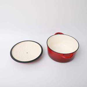 Ustensiles de cuisine en <span class=keywords><strong>fonte</strong></span> de fer marmite marmite marmite à <span class=keywords><strong>pain</strong></span> moule de cuisson en <span class=keywords><strong>fonte</strong></span> d'émail casserole de four hollandais avec couvercle - Product Image 2