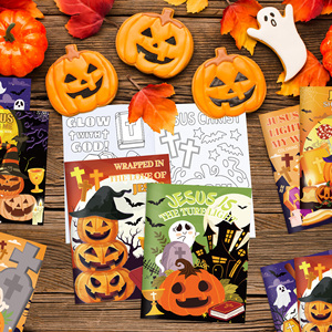 TY105 Livre de coloriage sur le thème d'Halloween Livre de <span class=keywords><strong>dessin</strong></span> de peinture de <span class=keywords><strong>citrouille</strong></span> pour Halloween Cadeaux de fête <span class=keywords><strong>à</strong></span> thème Fournitures - Product Image 4