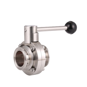 SS304/SS316L Sanitary Stainless Steel Pull Handle Clamped Butterfly <strong>Valve</strong> - Product Image 1