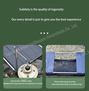 2025 New Design Outdoor <b>Foldable</b> <b>Picnic</b> <b>Table</b> Black Aluminum <b>Table</b> - Product Image 4