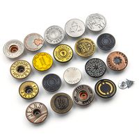 Nouveau style, haute qualité, classique, antique, vintage, accessoires et rivets de 17 mm, logo personnalisé, bouton en métal pour jeans en denim