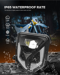 Faro Delantero LED DRL Enduro Supermoto con Certificación E-Mark, Actualización para Motocicletas <span class=keywords><strong>Husqvarna</strong></span> <span class=keywords><strong>FE</strong></span> TE Serie 701 de 2016-2023 - Product Image 6