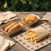 Boîtes en papier personnalisées pour hamburgers, frites, ailes de poulet frites, emballages pour collations à emporter, contenants pour la restauration rapide, boîte à emporter pour hamburgers et poulet