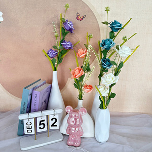 Usine de fleurs artificielles Meiyu Craft, fleurs en mousse pour décoration de mariage, blanc, orange, violet, bleu, rose, rouge, bleu brumeux H109 - Product Image 1