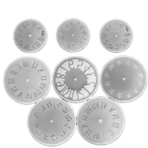 J2W18 Round Silicone Resin Molds for Making Roman Numeral Clock Resin Art Silicone Mould for DIY Epoxy Resin Craft Mechanism