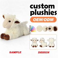 Jouet en peluche personnalisé OEM/ODM/marque privée, chèvre et mouton, rembourré en coton PP, coussin câlin pour enfants unisexe