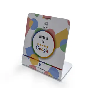 2024 nuevo diseño Google Review NFC Stand Card NFC sin contacto Google Review Tap Display Stand