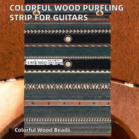 Bordure de guitare en bois coloré, bande de purfling en bois
