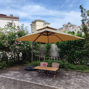Penyangga Payung Luar Ruangan Profesional Persegi Kontemporer dari Aluminium Baja, Model Cantilever <span class=keywords><strong>Banana</strong></span>, Perabot Luar Ruangan untuk Bersantap - Product Image 1