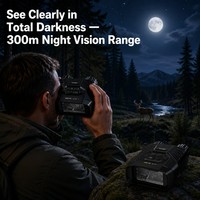 Jumelles de vision nocturne numériques FNIRSI NVS-40 4K, 300 m IR, zoom 6x, jour/nuit, GC2053 NT96675