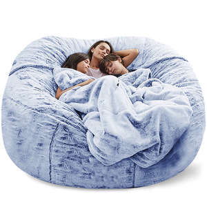 Gifts Excluding Fillers 5ft 6ft 7ft Lazy <b>Bean</b> <b>Bag</b> Sofa Chair Factory Direct Fur-Style Asian Design Fabric Bed Seat - Product Image 6