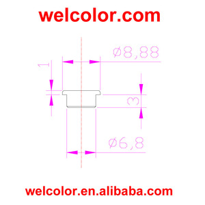 Hot Bán Rohs Silicone Cao Su Dầu Kháng Không Thấm Nước Tốt Máy Giặt Bụi Bằng Chứng Cắm 6.8 6.8Mm Cho LED Các Bộ Phận <span class=keywords><strong>1</strong></span>/<span class=keywords><strong>4</strong></span> "6.5 Mm Lỗ - Product Image 2