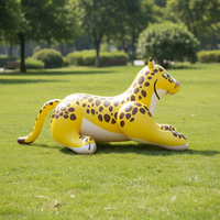 Modèles d'animaux gonflables léopard et animaux de dessin animé en PVC, certifiés CE, couleur et logo personnalisables pour usage universel