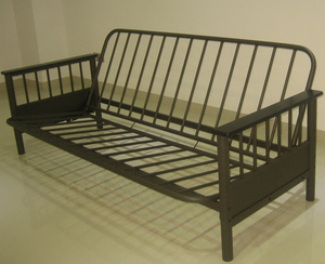 Sofá Cama Futón de Madera y Metal con Brazos, Muebles Desarmables Populares en EE. UU. - Product Image 4