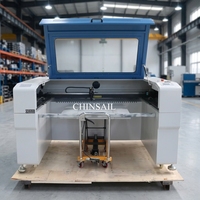 Machine de gravure CNC CO2 refroidie par eau CHINSAIL, nouvelle conception, pour granit, pierre, bois, acrylique, plastique, verre, caoutchouc, contreplaqué, MDF