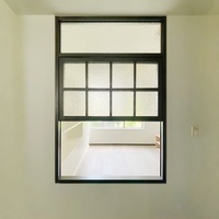 Ventana Corredera Vertical de Aleación de Aluminio Impermeable con Color Personalizado, Kit de Herrajes, para Renovación de Cocina, Hogar y Hotel, Resistente al Viento