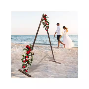 <span class=keywords><strong>Arche</strong></span> triangulaire en <span class=keywords><strong>bois</strong></span> de cérémonie à cadre en A pour <span class=keywords><strong>mariage</strong></span> de jardin de plage et événements en plein air - Product Image 6