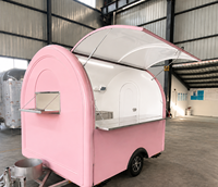 Food Truck, Chariot à Gâteaux, Camion à Glaces, Remorque, Petit Camion à Café et Pains avec Réfrigérateur Vitré, Machine à Café pour Débutants