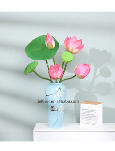 Di alta qualità grande e piccola seta artificiale loto fiore bocciolo Seedpod foglia per la casa all'aperto decorazione interna per la festa della mamma - Product Image 2