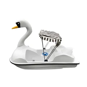 Cheap water pedal boat 2 seats fiberglass river park floating amusement rides no power boat leisure boat
