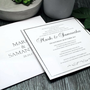 การ์ดเชิญงาน<span class=keywords><strong>แต่งงาน</strong></span>ปกแข็งแบบมีลายอักษรย่อส่วนตัว ดีไซน์หรูหรา พร้อมซองใส่ งานฝีมือประณีต ของที่ระลึกงานเลี้ยงฉลองมงคลสมรส - Product Image 2