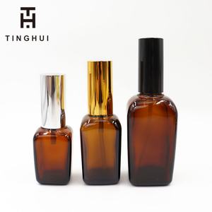 ขวดแก้วใส/ขวดแก้วฝ้าสีเหลืองอำพัน ขนาด 100 มล. 50 มล. 30 มล. 20 มล. 15 มล. 10 มล. 5 มล. สำหรับบรรจุน้ำมันหอมระเหย โลชั่น พร้อมหัวปั๊มและหัวสเปรย์ - Product Image 4