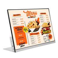 Pantalla LCD de 23.8 Pulgadas para Tiendas Minoristas, Pantalla Publicitaria para Restaurantes, Menús Digitales, Tableta de Escritorio, Señalización Digital