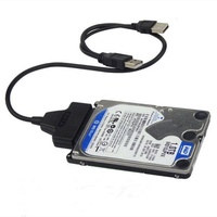 Cable USB 2,0 a SATA de 2,5 pulgadas, cable de conversión a SATA 7 + 15