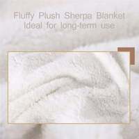 Fabrikneue Winter-Kuscheldecke aus 100 % Polyester, doppellagig, rustikal, Sherpa, individuell kariert, rot-schwarz, gemütlich, weich, warm, für Sofa und Bett