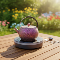 Nouvelle bouteille d'eau QITI Xuan Su 1L en titane pur écologique, théière de camping d'extérieur avec poignée, pot électrique en céramique de style chinois