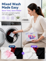 Feuilles anti-décoloration pour le linge, absorbantes, écologiques, protection des vêtements pour le lavage en machine et à la main