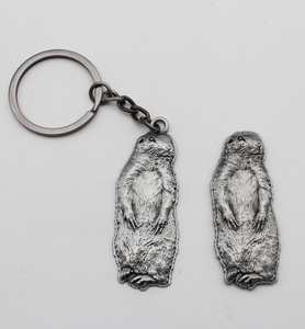 Portachiavi Economico in Metallo con Scultura Antica <span class=keywords><strong>di</strong></span> Marmota per Souvenir del Parco Nazionale Rocky Mountain - Product Image 5