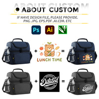 Sac isotherme à déjeuner personnalisé avec logo Oxford pour adultes, grande capacité, double compartiment, sac isotherme pour le déjeuner, pour le bureau et les trajets domicile-travail