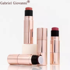 Maquillage de haute qualité cosmétique crémeux longue durée étanche à la transpiration avec pinceau <span class=keywords><strong>rose</strong></span> <span class=keywords><strong>rose</strong></span> doré 3-en-1 fard à joues - Product Image 6
