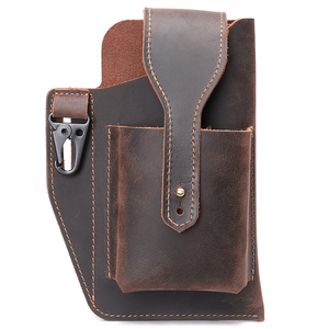 Marsupio Vintage in Vera Pelle per Cellulare con Cinturino a Fibbia per Uomo - Product Image 6