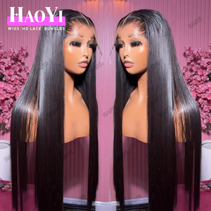 Bán Buôn Xương Thẳng Trong Suốt HD 4X4 13X4 13X6 360 Đầy Đủ Ren Phía Trước Phía Trước Tóc Giả Brazil Prepluck Nguyên Ren Tóc Giả Tóc Con Người - Product Image 1