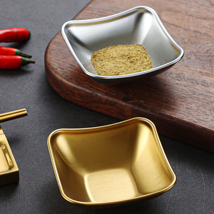 Plat à condiments en acier inoxydable, bol à trempette pour fondue, assiette à sauce soja, barbecue, sushi, vinaigre, plateau à condiments, vaisselle de cuisine - Product Image 5