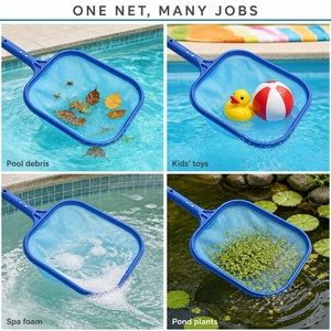 Épuisette <span class=keywords><strong>de</strong></span> <span class=keywords><strong>piscine</strong></span> LanVol à mailles fines pour <span class=keywords><strong>piscine</strong></span> et spa, ramasse feuilles, jouets d'enfants et débris, cadre bleu avec poignée à monter sur poteau - Product Image 2