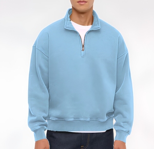 Sudadera con Cierre de Cremallera de un Cuarto, MOQ Bajo, Cremallera Metálica, Fabricante de Sudaderas con Cierre de Cremallera de un Cuarto, Marca Privada - Product Image 1
