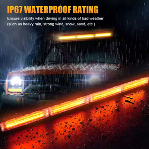 עיצוב חדש, פיזור חום מהיר 9-36v ip67 cob הוביל בר אור למשאית רכב כביש וכלי רכב