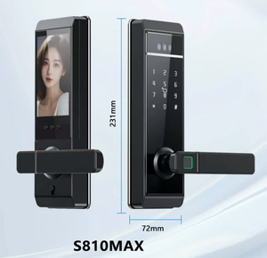 Thiết Kế Mới Qleung S810max Mặt Thông Minh Kỹ Thuật Số Tuya <span class=keywords><strong>Wifi</strong></span> Ứng Dụng Điều Khiển Mật Khẩu Thẻ Vân Tay Thông Minh Cửa Khóa Với Máy Ảnh - Product Image 3