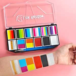 Hot Selling Multi Colors Face Painting Palette Set Safe Skin Friendly Facial Body Art Paint Kit With Brush - Product Image 1