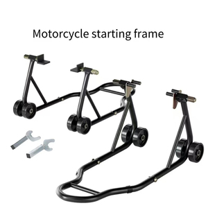 Support de réparation et d'entretien mobile noir et rouge de haute qualité, support universel de remplacement de pneus pour moto - Product Image 5