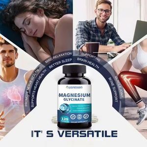 Solilan <strong>Magnesium</strong> <strong>Glycinate</strong> 3-in-1 Complex Capsules 1800mg Supplements As Bisglycinate, Citrate &amp; Malate 90 Vegan Capsules - Product Image 2