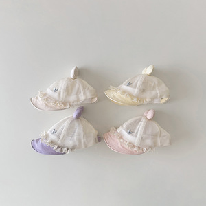 Cappello estivo per bambina con fiocco, cappello da pescatore per <span class=keywords><strong>neonata</strong></span>, protezione solare, accessori per bambini - Product Image 3