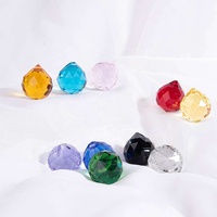 Plafond de Noël Diamant Décoratif Clair Coloré À Facettes Cristal Verre Suspendu Boule Lustre Partie