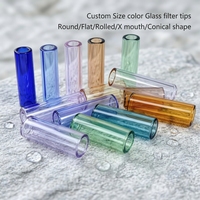 Vente en gros de embouts en verre de 6 mm, 8 mm, 10 mm, 12 mm, embouts à rouler, design de logo personnalisé, couleur