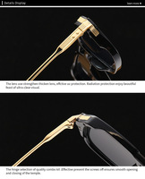 Lunettes de pilote pour homme Lunettes de soleil rétro à double faisceau Lunettes de soleil carrées en métal noir mat Lunettes de soleil dégradées vintage